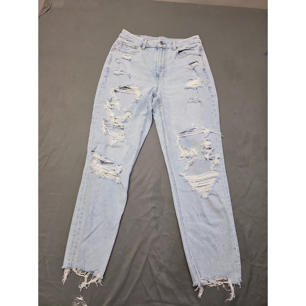 American Eagle Stretch Womens Jeans Size 8 (28x28) Curvy Mom Distressed